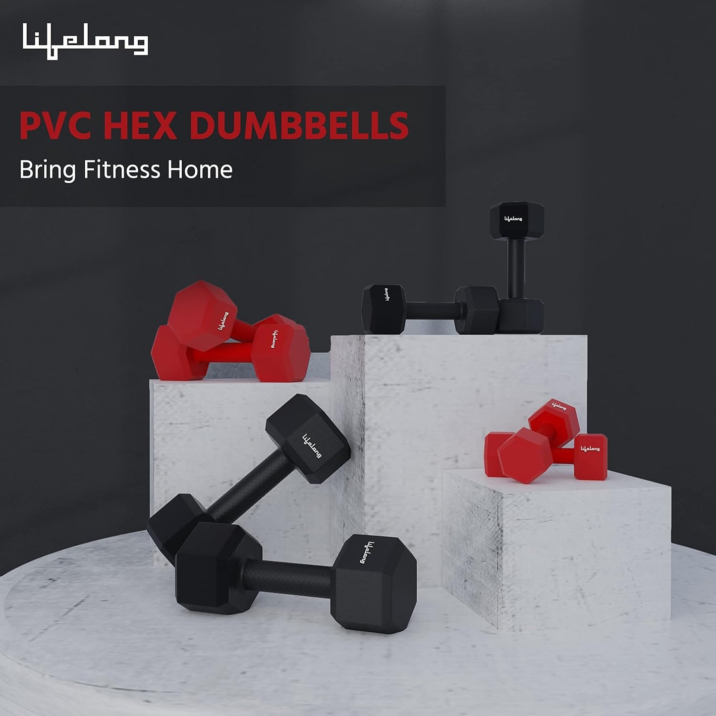 Premium Home Fitness Hex Dumbbells™