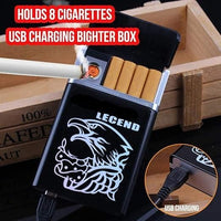 Stylish 2 in 1 USB Rechargeable Cigarette Case with Lighter