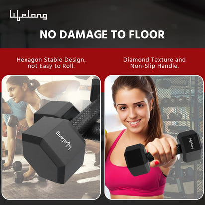 Premium Home Fitness Hex Dumbbells™